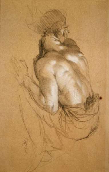 Crouching Man, study for The Triumph of Wellington by Romanticism