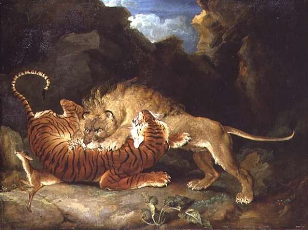 Fight between a Lion and a Tiger, 1797 by Romanticism