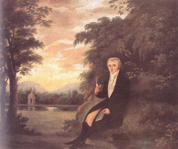 Young in a Landscape 1804 by Romanticism