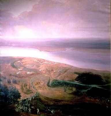 The Siege of Yorktown and defeat of the British by American and French allies by Romanticism