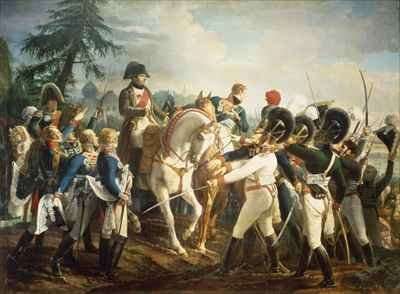 Napoleon and the Bavarian and Wurttemberg troops in Abensberg by Romanticism