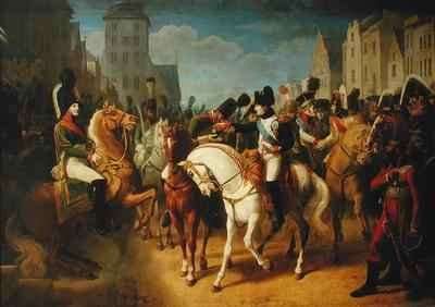 Napoleon Bonaparte 1769-1821 Decorating the Grenadier Lazareff at Tilsit by Romanticism