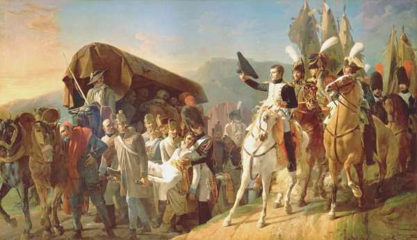 Napoleon 1769-1821 Pays Homage to the Courage of the Wounded by Romanticism