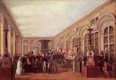 Alexandre Brongniart 1770-1847 Presenting the Artists of the Sevres Workshop to Louis XVIII 1755-1824 by Romanticism