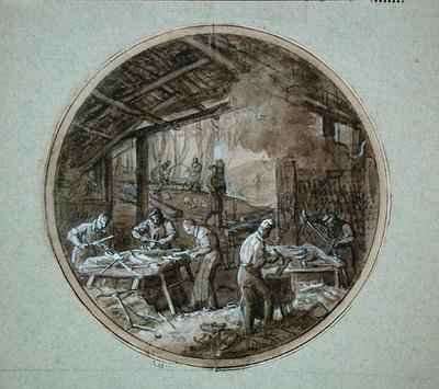 The Clog Makers Workshop by Romanticism