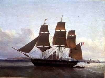 Three Masted Boat in the Port of Le Havre by Romanticism