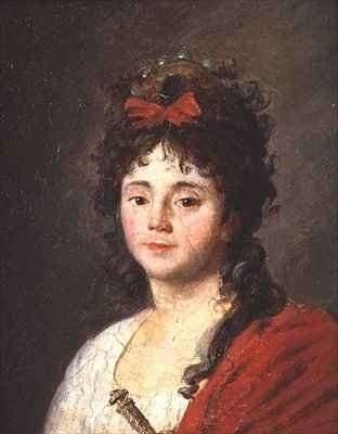 Portrait of Mademoiselle Maillard 1766-1818 as the Goddess of Reason at the Fete de lEglise de Notre Dame by Romanticism