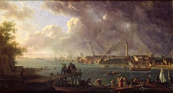 View of the Port of Lorient by Romanticism