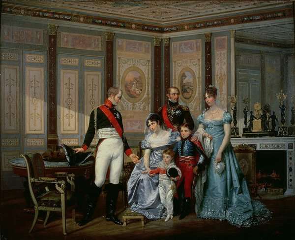 The Empress Josephine 1763-1814 Presenting her Children to the Emperor Alexander at Malmaison by Romanticism