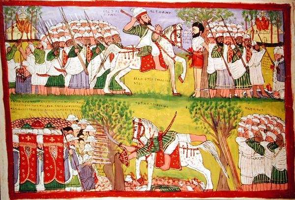 Burning of Churches by Muslims and the Death of Cristobal de Gama and the Fall and Death of Ahmed ibn Ibrahim al Ghazi 1506-43 Shot by a Portuguese Musketeer by Romanticism