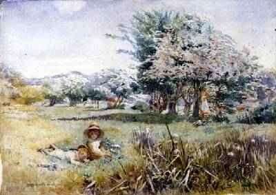 Children in an Orchard by Romanticism
