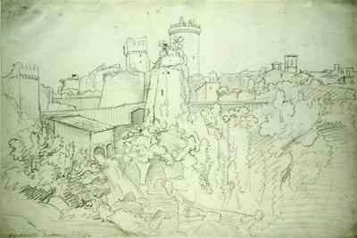 The Stonewalls and Towers of Nepi by Romanticism