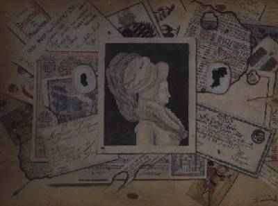 Trompe LOeil of Prints Cards and Documents by Romanticism