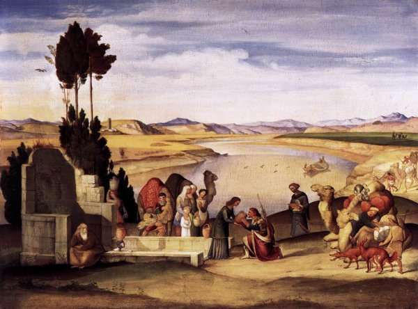 Rebecca and Eliezer at the Well 1819 by Romanticism