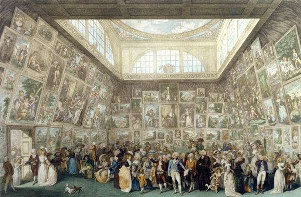 The Exhibition of the Royal Academy, 1787, engraved by Pietro Antonio Martini 1738-97, 1787 by Romanticism