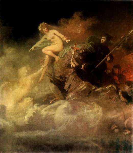 Lorelei a study for the painting The Imprecation of Lorelei by the Monks by Romanticism