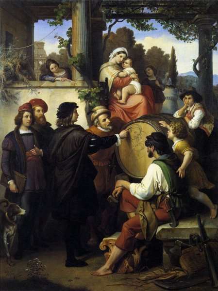 Raphael's First Sketch of the 'Madonna della Sedia' 1853 by Romanticism