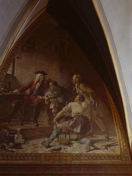 Boettger shows August the Strong the Secret of Making Porcelain by Romanticism