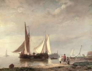 Harbour Scene by Romanticism