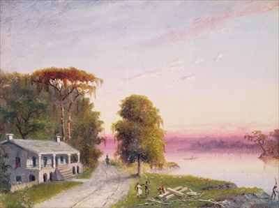 Mississippi River Plantation by Romanticism