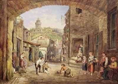 Burns Monument, View from Campbell's Close, Edinburgh by Romanticism