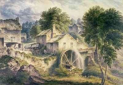Mill in Bonsall Dale Derbyshire by Romanticism
