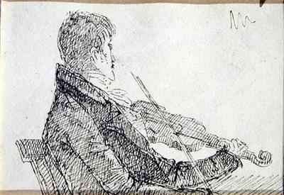 Playing the Violin by Romanticism