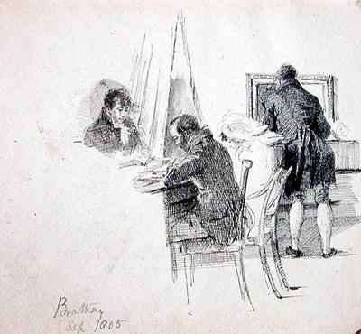 A Group in an Interior Brathay by Romanticism