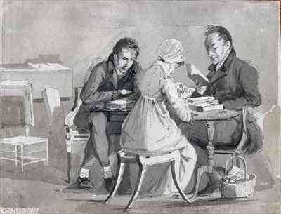 An Evening Reading by Romanticism