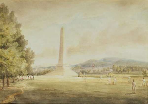 Cricket in Phoenix Park, Dublin, c.1835 by Romanticism