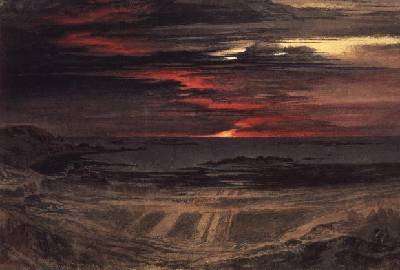 Sunset over a Rocky Bay by Romanticism
