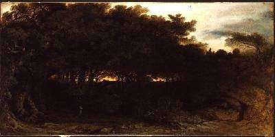 Twilight in the Woodlands 1850 by Romanticism