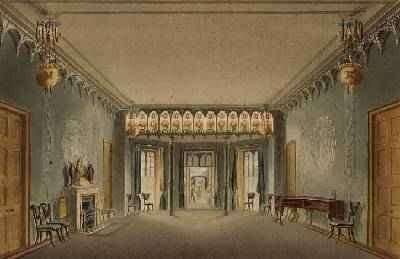 The Entrance Hall from Views of the Royal Pavilion Brighton by Romanticism