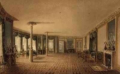 The South Drawing Room or Banqueting Room Gallery from Views of the Royal Pavilion by Romanticism
