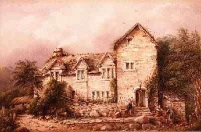 Sir Francis Drakes Home, near Tavistock, Devon by Romanticism