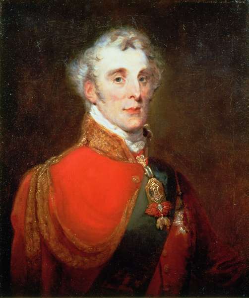 Portrait of Arthur Wellesley, 1st Duke of Wellington (1769-1852) wearing the Order of the Golden Fleece and of the Garter, c.1840 by Romanticism