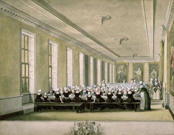 The Girls Dining Room of the Foundling Hospital, 1773 by Romanticism