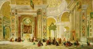Interior of St Peters Rome by Romanticism