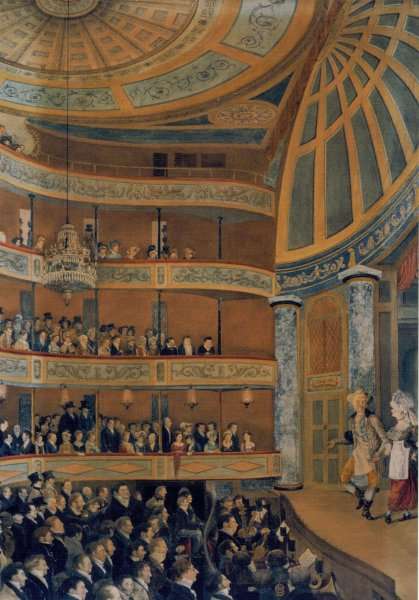 Interior of The Park Theatre, New York City, 1822 by Romanticism
