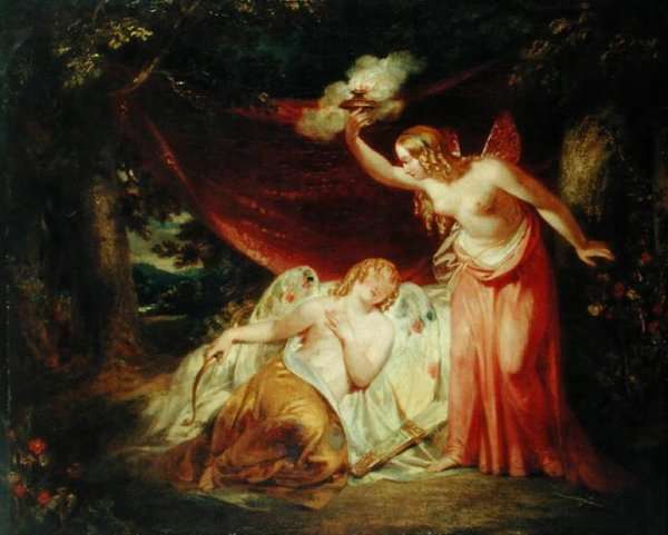 Psyche Enamoured of Cupid by Romanticism