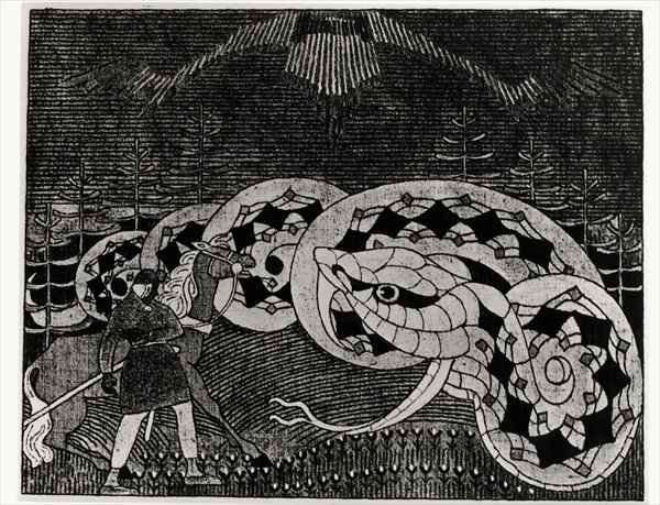Seppo Llmarinen Ploughing the Field of Snakes by Romanticism
