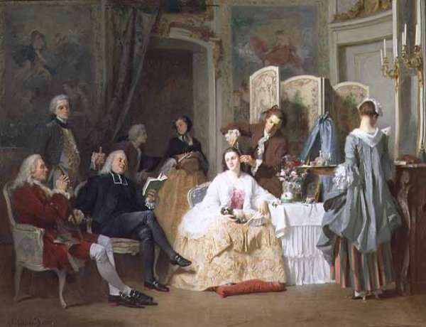 Abbe Prevost reading 'Manon Lescaut', 1856 by Romanticism