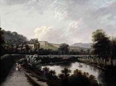 The Royal Crescent Bath from the Avon by Romanticism