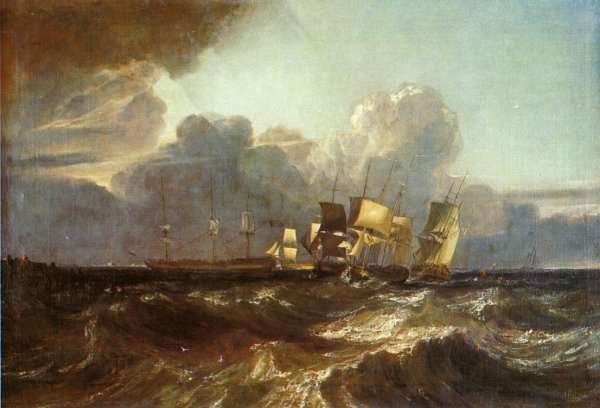 Ships Bearing Up for Anchorage (or The Egremont sea Piece) by Romanticism