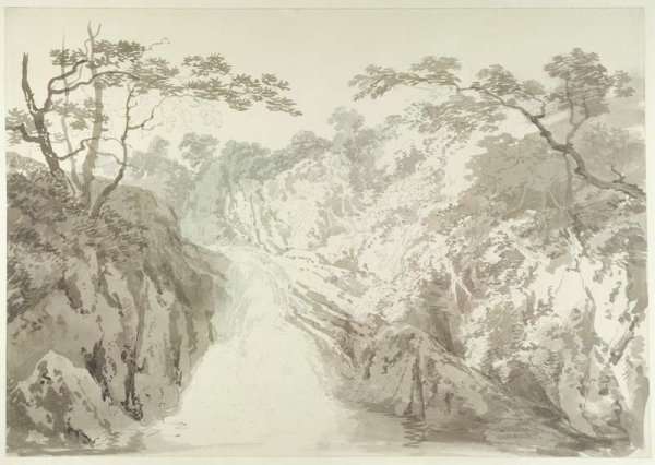 Landscape with Waterfall, c.1796 by Romanticism