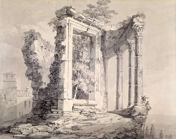 Temple of the Sibyl, Tivoli by Romanticism