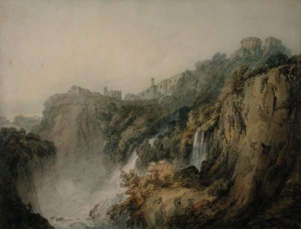 Tivoli with the Temple of the Sibyl and the Cascades, c.1796-97 by Romanticism