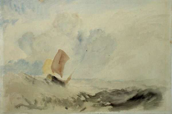 A Sea Piece - A Rough Sea with a Fishing Boat, 1820-30 by Romanticism