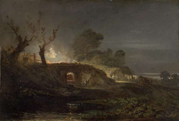 A Lime Kiln at Coalbrookdale, c.1797 by Romanticism