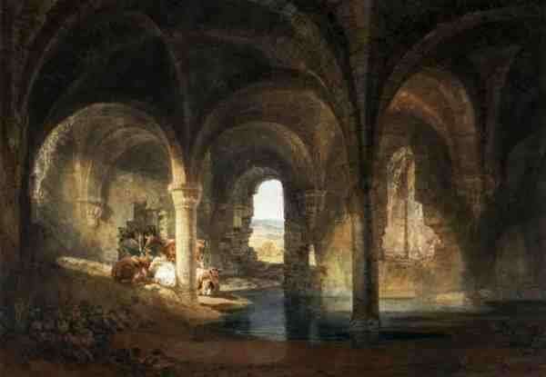 Refectory of Kirkstall Abbey, c.1798 by Romanticism